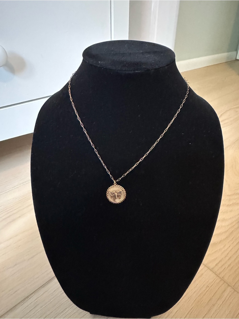 Gold Butterfly Pendant 925 Necklace - Elegant Women's Jewelry